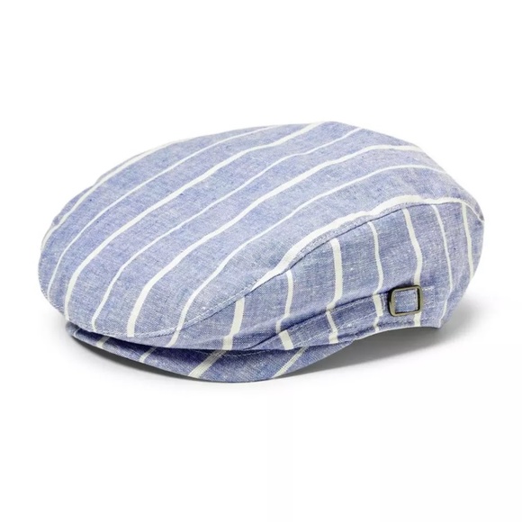 NWT Janie and Jack Striped Newsboy Cap Blue 4-5 - Picture 1 of 5